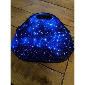 ICOLOR Insulated Neoprene Lunch Tote Bag With Starry Night Galaxy Design